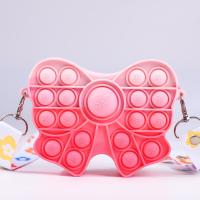 Bolsa Fidget Pop Bolsa Bow Meninas Bolsa Prêmio de Páscoa Sensorial Fidget Toy Silicone Corpo Cruzado Crianças Bolsa Caixa Lápis Maquiagem Saco