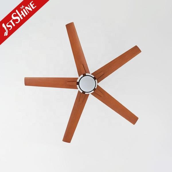 Motor de 10 anos, ventilador de teto LED de 52 polegadas e 5 lâminas com iluminação de 3 cores e lâminas ABS
