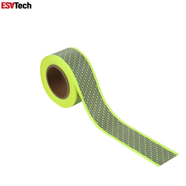 Faixa refletora verde para roupas bolsas vestuário desportivo roupa exterior