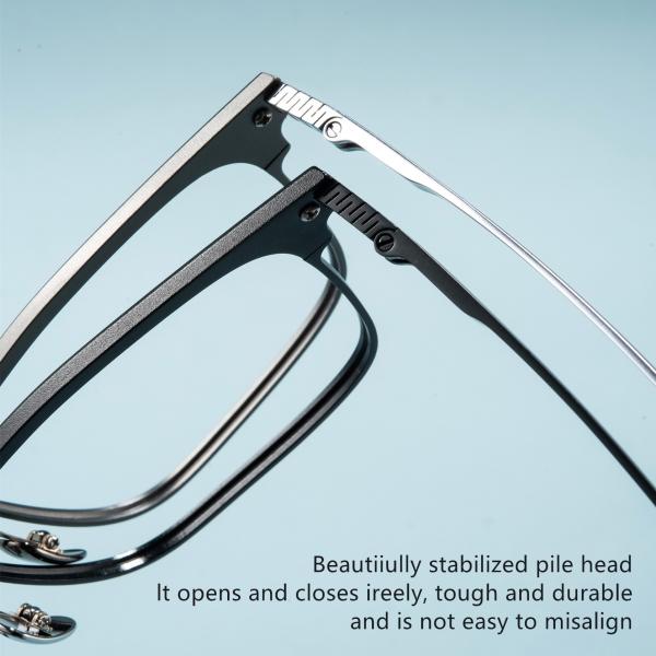 Магнитные чистые титановые алюминиевые очки Мода портативные очки