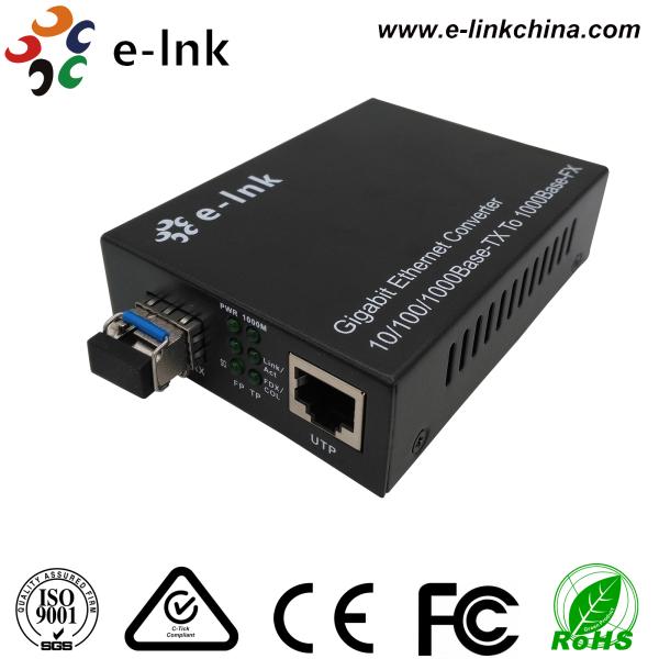 10/100/1000M Gigabit Ethernet Media Converter SFP Slot with DIP Switch