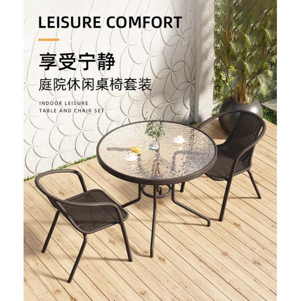 Outdoor Armchair Plastic Material Rattan Armchair Garden Patio Chair Set for Outdoor