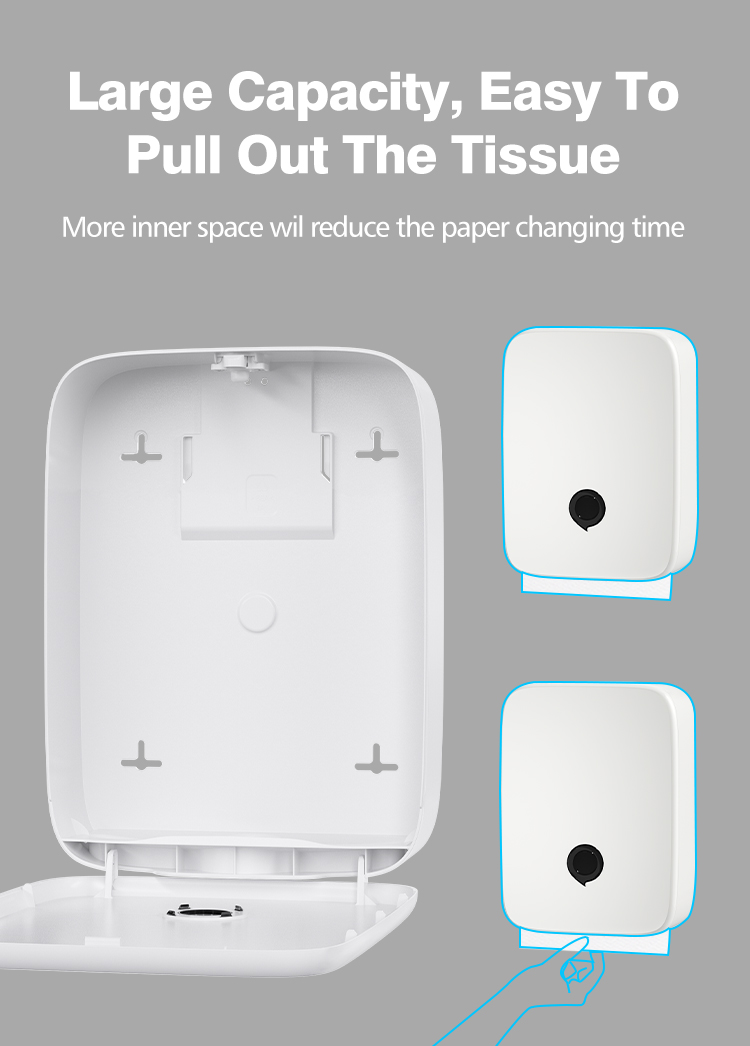 Modern ABS Plastic Paper Dispenser User Friendly Wall Mount Multi Towel Holder For Hotels
