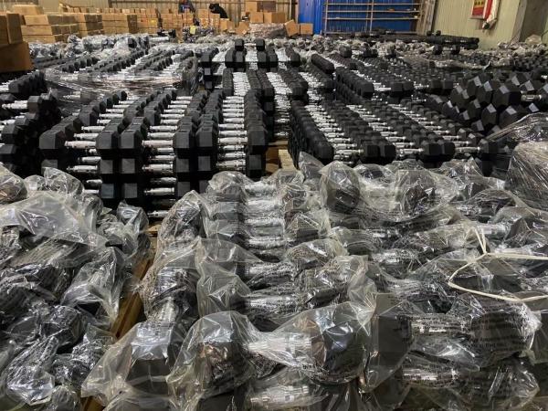 Wholesale High Quality Home Gym Fitness Equipment Hex Rubber Cover Dumbbell