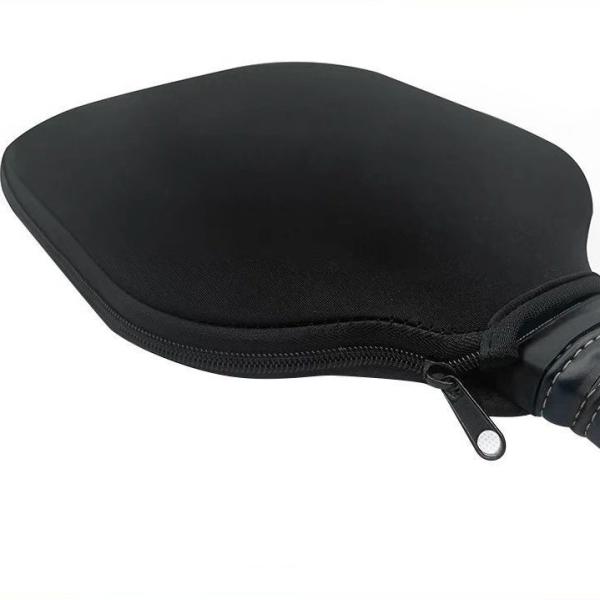 Neoprene Rubber Custom Pickleball Paddle Cover With Leather Racket Cover / Paddle Storage Bag
