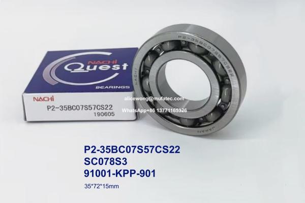 P2-35BC07S57CS22 35BC07 SC078S3 91001-KPP-901 Honda CBR150R rolamentos do eixo de válvula 35*72*15mm