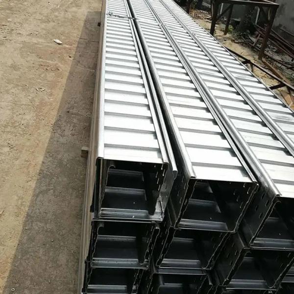 Fireproof Corrugated Cable Tray Powder Coated / Painted Customized