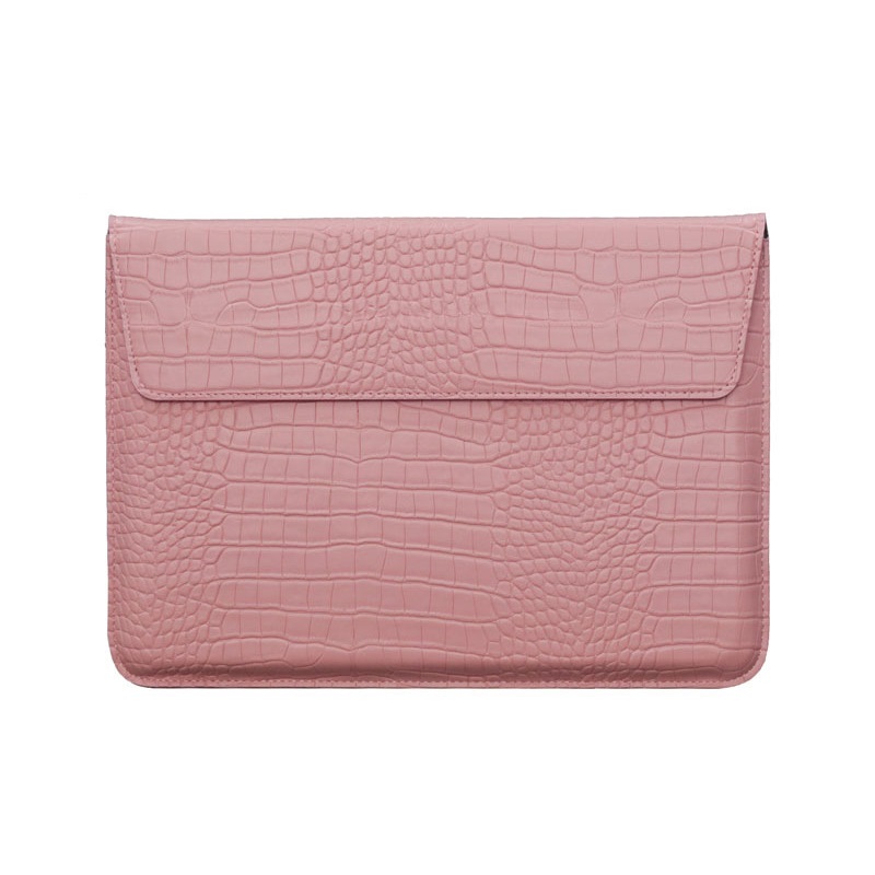 Pu Leather Flap Style Case Bag Laptop Sleeve for Macbook Air 13.6 Inch 2024 2023 2022 Crocodile Grain Notebook Cover