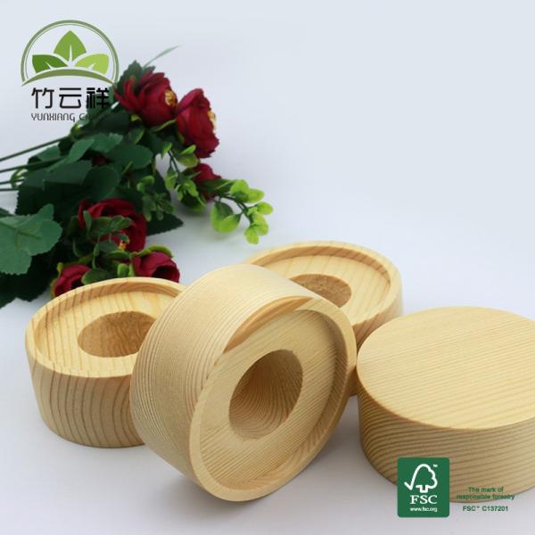 Couleur de bois naturel Bouchon rond de bouteille de parfum en pin Bouchon de bouteille de parfum en bois