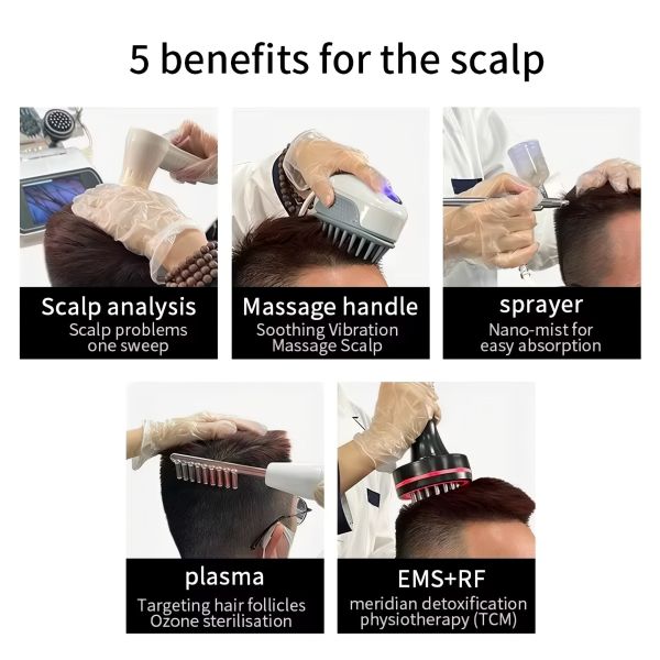 Professional Hydrafacial Machine 5 In 1 Scalp Care Machine With Hair Follicle Detection