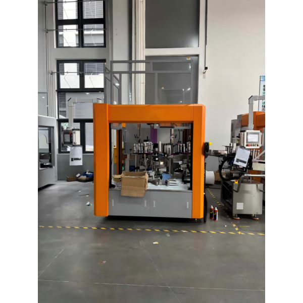 Durable Hot Melt Glue Labeling Machine Adjustable Drum Fits Various Round Containers