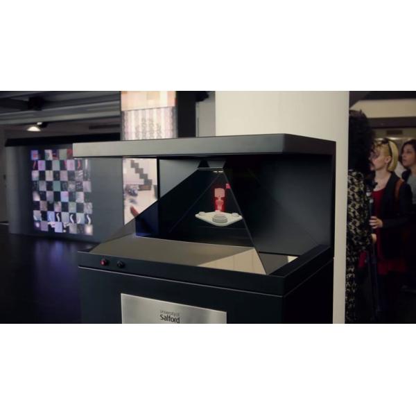 Full HD 3D Holographic Pyramid Display Showcase Hologram Box For Advertising