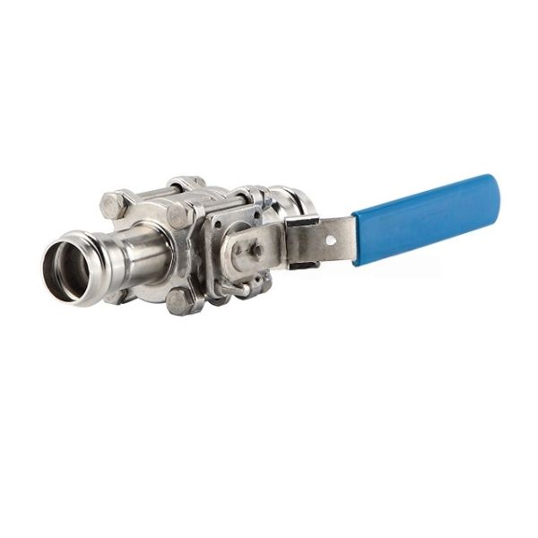 316L Stainless Steel Press Ball Valve 3-Piece Structure Press Fit Ends Corrosion Resistant for Industrial Fluid Systems
