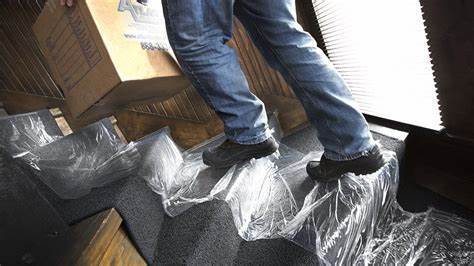 200m PE Protective Film Transparent Protection Type For Carpet Fiber Wooden Floor