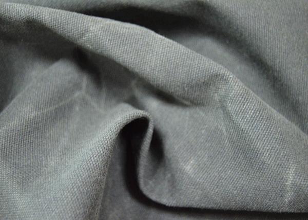 Special Waxed Cotton Canvas / 100 Cotton Fabric With Stiff Handfeel