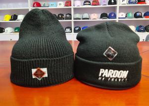 Unisex Plain Winter Knit Beanie Hats Pure Color Private Labels