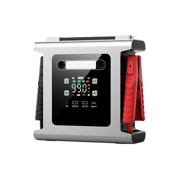Car Emergency Start Power Supply 12V 24V Jump Starter With Air Compressor Flashlight Car Jump Starter 64000mAh