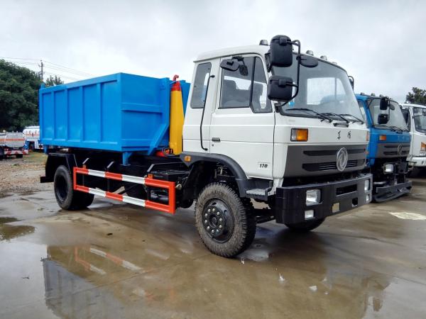 Detachable City Garbage Truck DongFeng Brand With Cummins 170hp ISO Approved