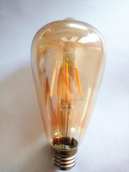 LED Bulb Filament Gloden  400 Lumen Ra 80 30000 Hours 2 years Warranty E27 Base Glass Retro  Western Northern European