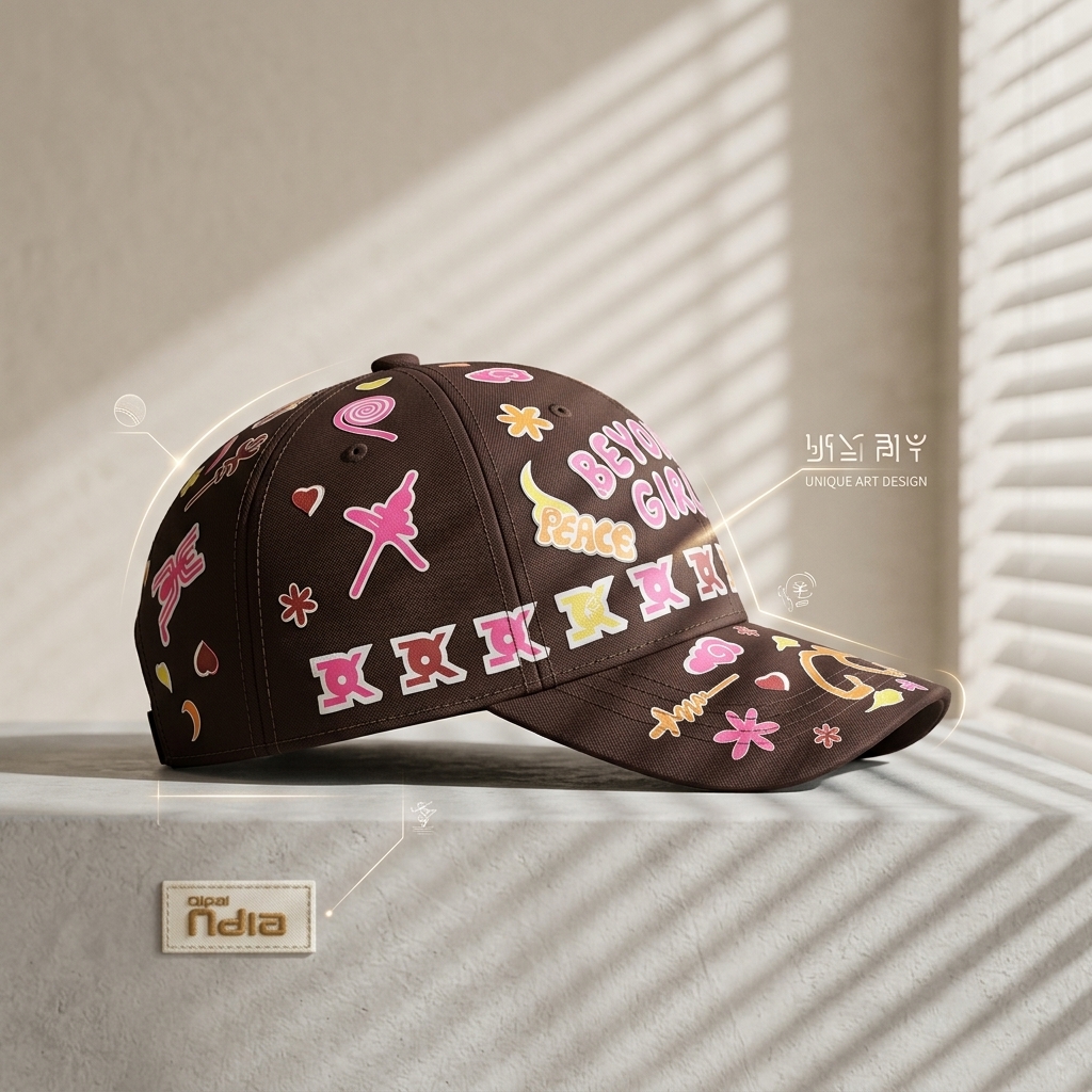 Pinstripe Crown Personalised Baseball Caps Fine Stripe Suiting Print Custom Logo Design