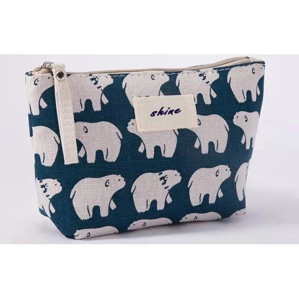 Zipper Blank Canvas Makeup Bag Multifunctional 21CM×12CM×6.5CM