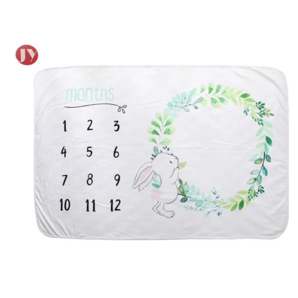Cute Baby Warm Baby Blanket Milestone Newborn To 12 Months Lovely Soft Polyester 39x39 Inches