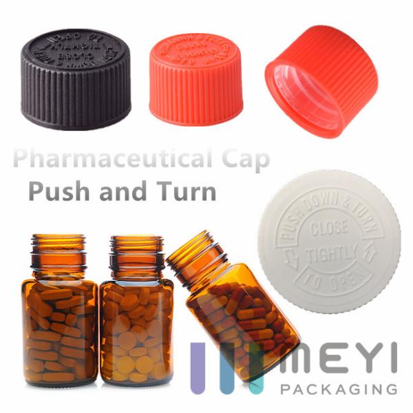 Крышки 20/410 ребристые черные верхних частей винта, фармацевтические крышки доказательства ребенка