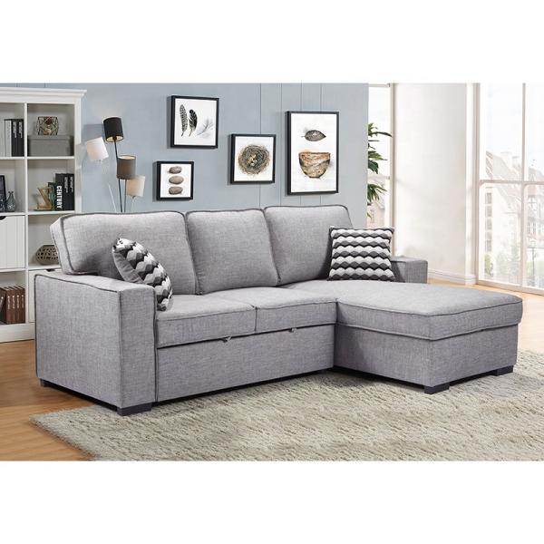 Manufacturer Wholesale price Modern Simple style living room sofa Design Fabric 2 Seater w/pull out sofa bed popular