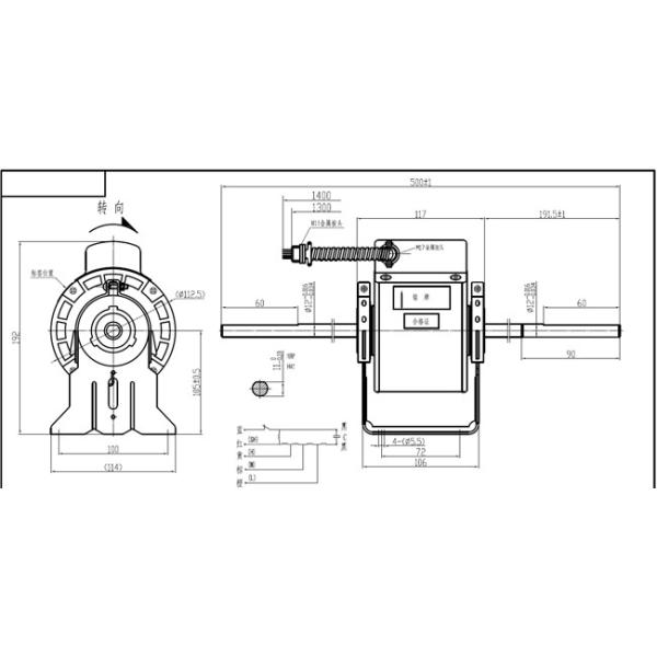 Brushless BLDC Fan Motor Variable Speed With Double Shaft