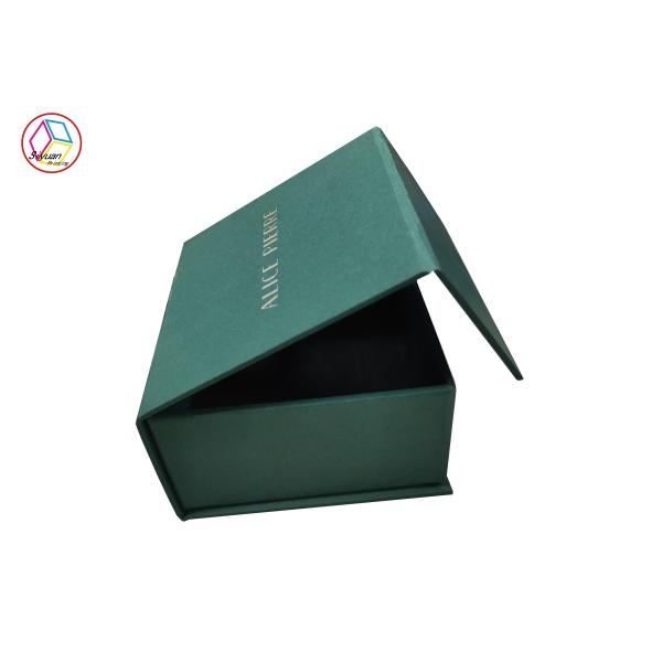 Hot Stamping Flip Cardboard Jewelry Gift Boxes With Foam Insert