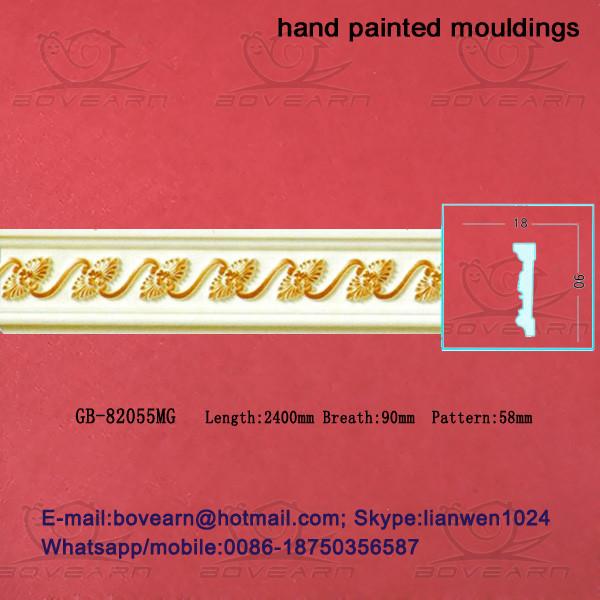 hand painted relief moulded