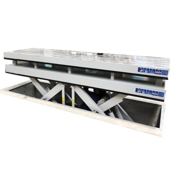 4000kg Carrying Capacity Double Scissor Lift Table with Hydraulic Driven Type and Safety Frame