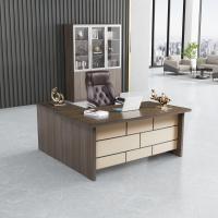 Brown wood Business Long Office Desk for Home Office Table OEM ODM
