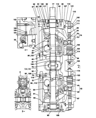Гидронасос КРДЖ6199 ЛК00159 главный для гидронасоса экскаватора СЛУЧАЯ КС210