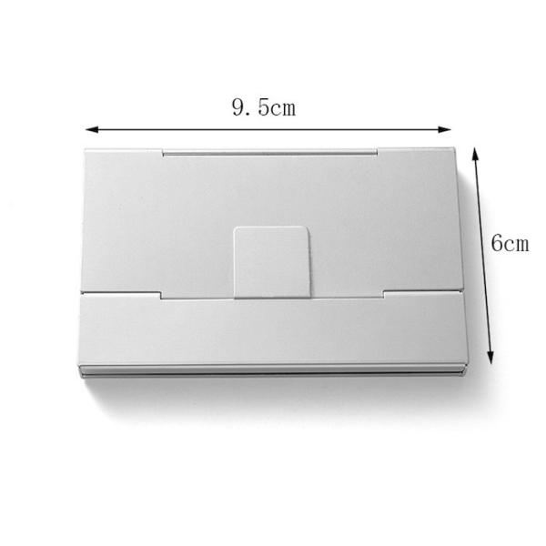 Silver Anodizing 95*60mm Aluminum Rfid Credit Card Holder for 4~8cards