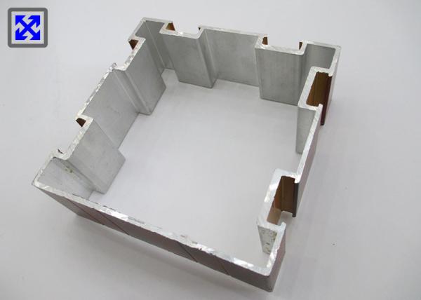 Wood Grain Transfer Column Aluminum Extrusion Profiles For Hotel Decoration