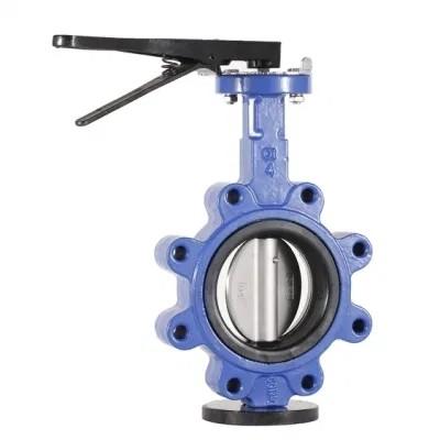 Valva de borboleta de média de baixa temperatura com estrutura de ferro dúctil e haste de aço inoxidável