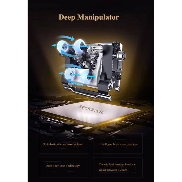 130cm Track USB Charging 3D Massage Chairs Slide Forward For Mobile Phone