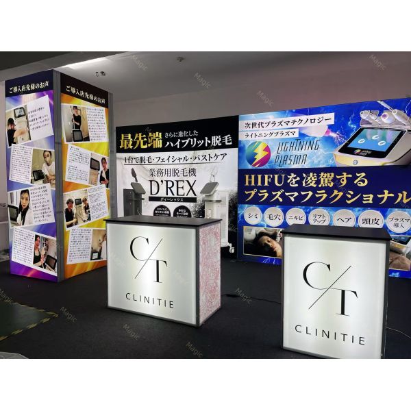 10x10 10x20 SEG Fabric Lightbox Aluminum Backlit Bespoke Exhibition Stands