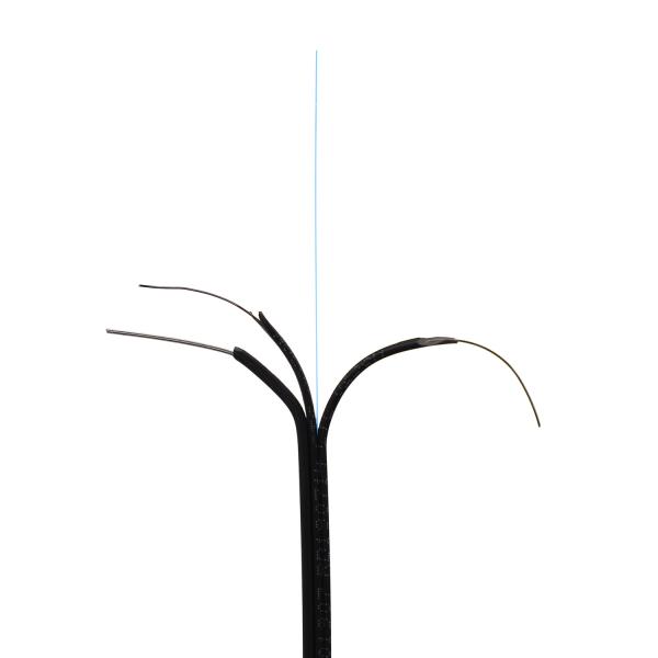 Ligação branca no cabo da fibra da gota da borboleta de FTTH, cabo pendente da fibra ótica para a rede da casa
