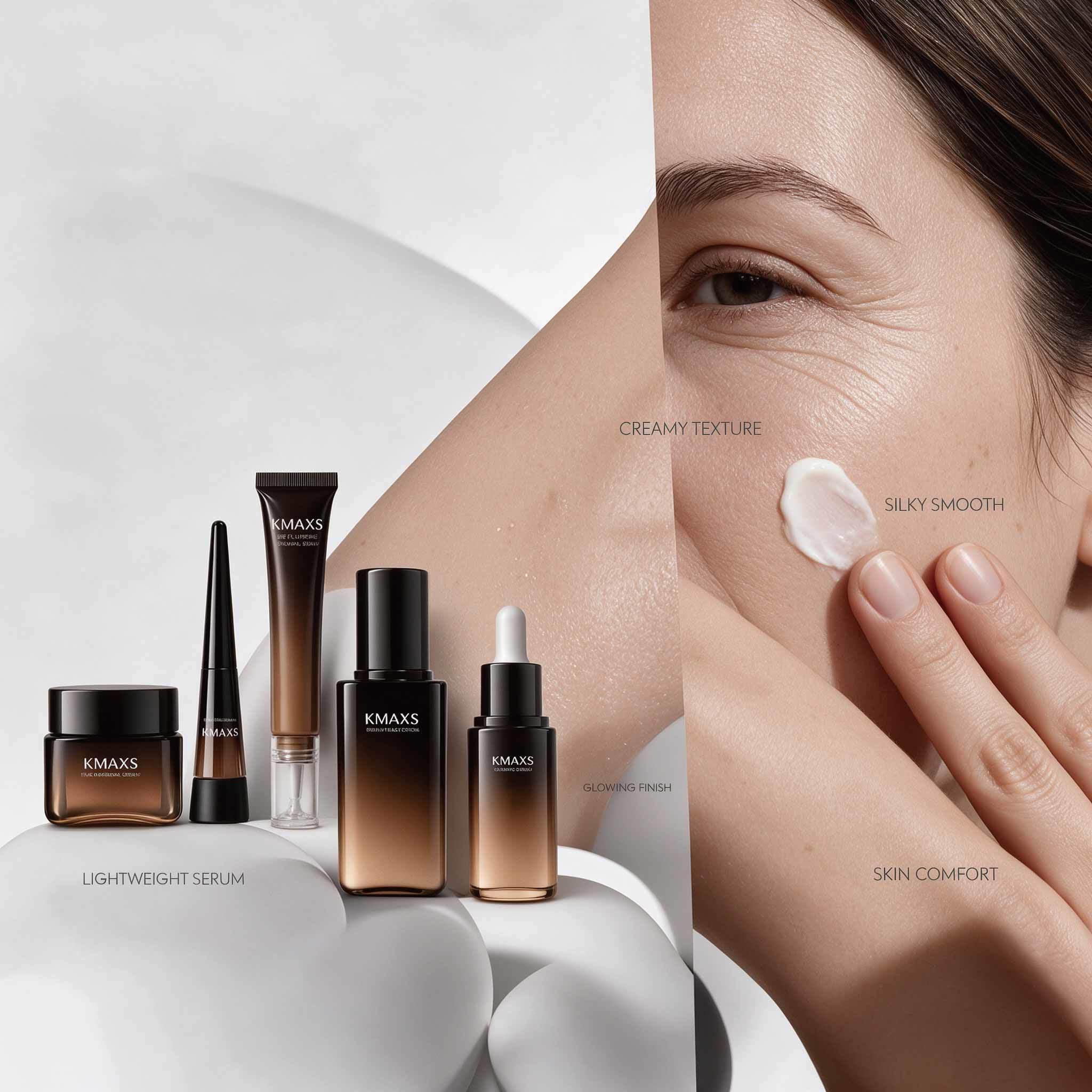 Volumizing Facial Anti Wrinkle Kit Skin Care Set Smooth Texture Firm Sagging