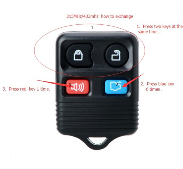 Llave remota de entrada sin llave, reemplazo Universal de 315MHZ, 4 botones, Fob, CWTWB1U345, para Ford Focus, Escape Explorer