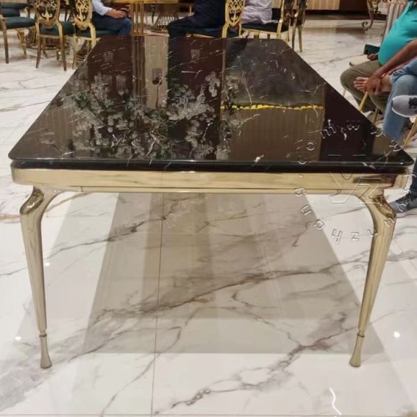 Furnistyle Manufacturer Custom Formal Elegant Marble Dining Table Modern Luxury Dinning Table Set Wedding Furniture