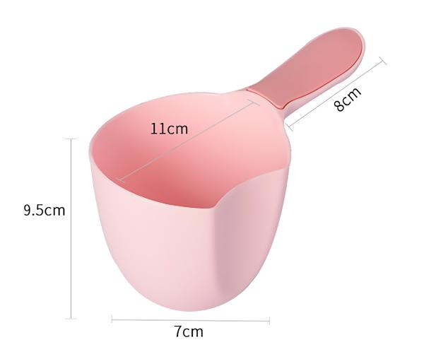 Plastic With Handle Portable Bath Shampoo Rinse Cup For Baby Hair Wash