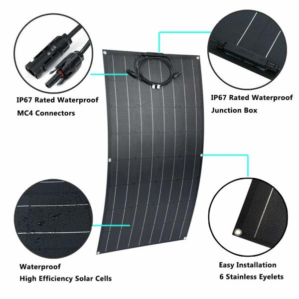 Bendable 12V 100w Monocrystalline Solar Panel Flexible