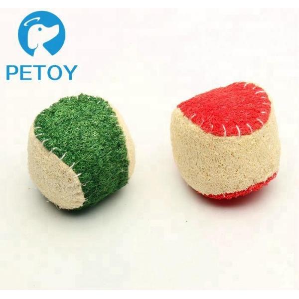 Eco Friendly Small Indestructible Rope Dog Toys Nature Loofah Material