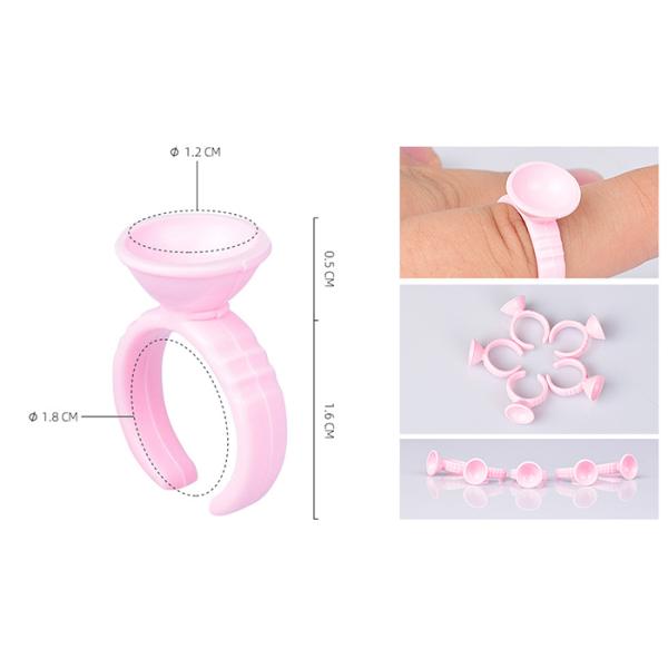 Diameter 1.5cm / 1.2cm Pink Plastic Ink Ring Tattoo Holer Equipment Supplies