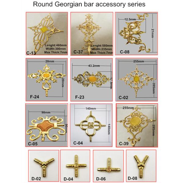 New design georgian astragal bar flower for double glaze glass sliding door windows accessories