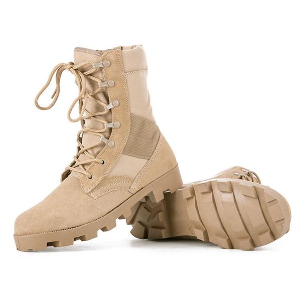Высокие ботинки Легкий пустынный водонепроницаемый спорт Резиновые боевые ботинки Черная кожа Тактические сапоги для мужчин