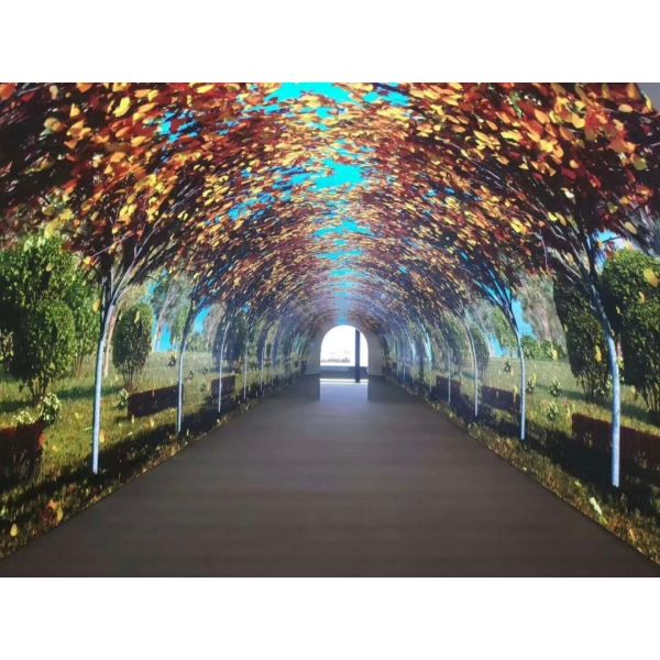 Immersive Flexible Curved LED Videos Walls Display 3D Interactive Tunnel LED Screen